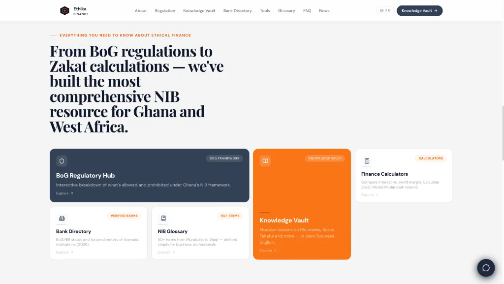 Ethika Finance — Non-interest banking hub
