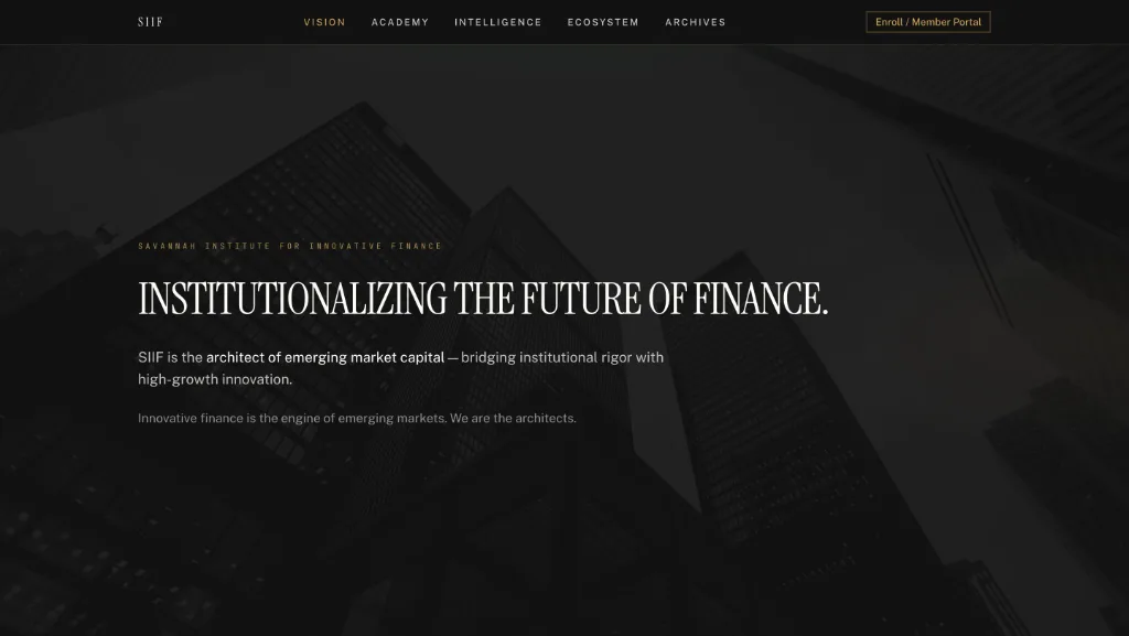 SIIF — Institutional finance portal